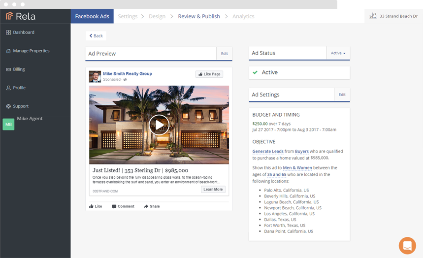 Create, publish, and manage your Facebook ads directly from Rela rela facebook advertising